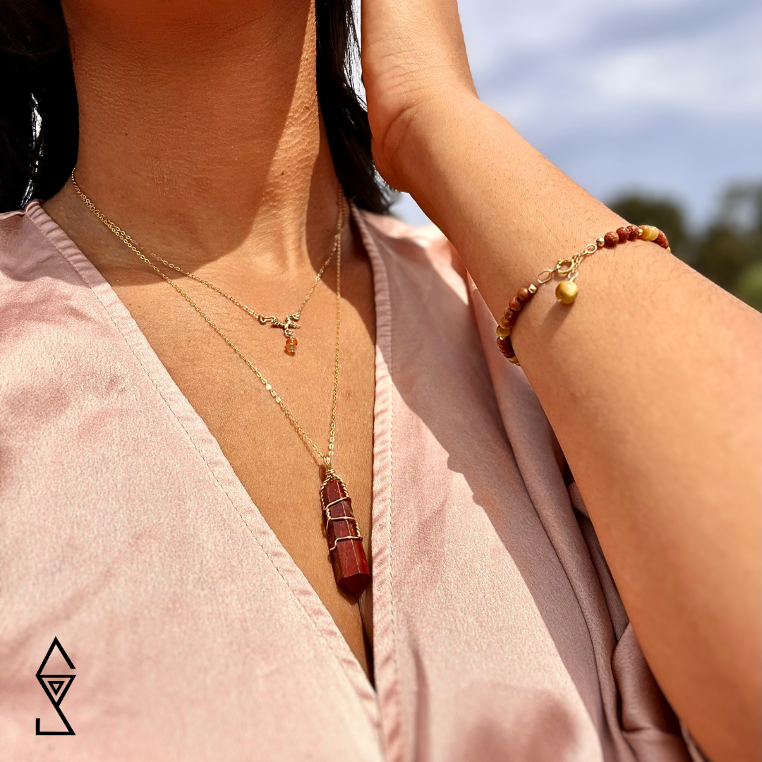 new trendy crystal jewerly for modern mindful women in crystal healing and yoga jewelry