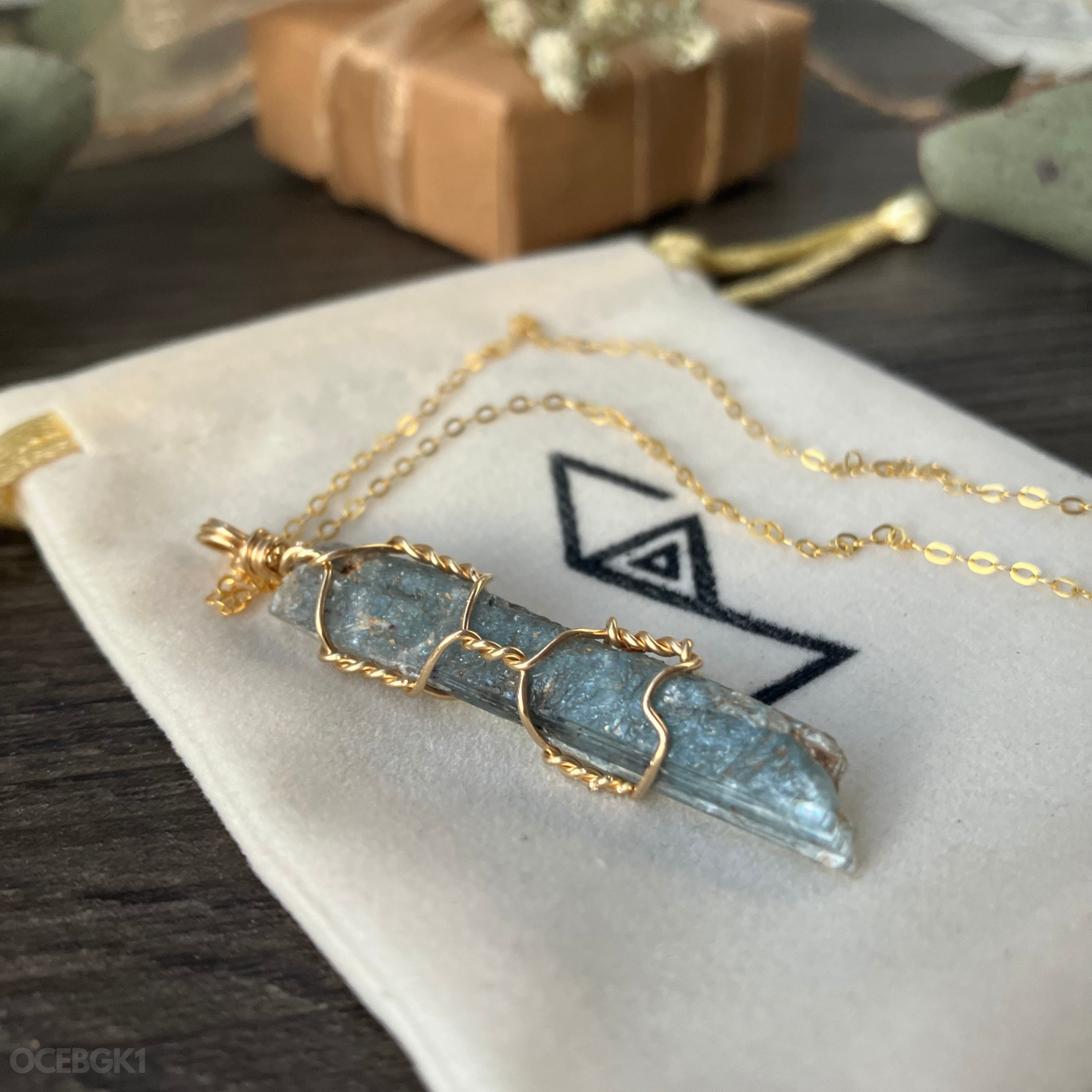 blue green kyanite handmade in Australia crystal shop