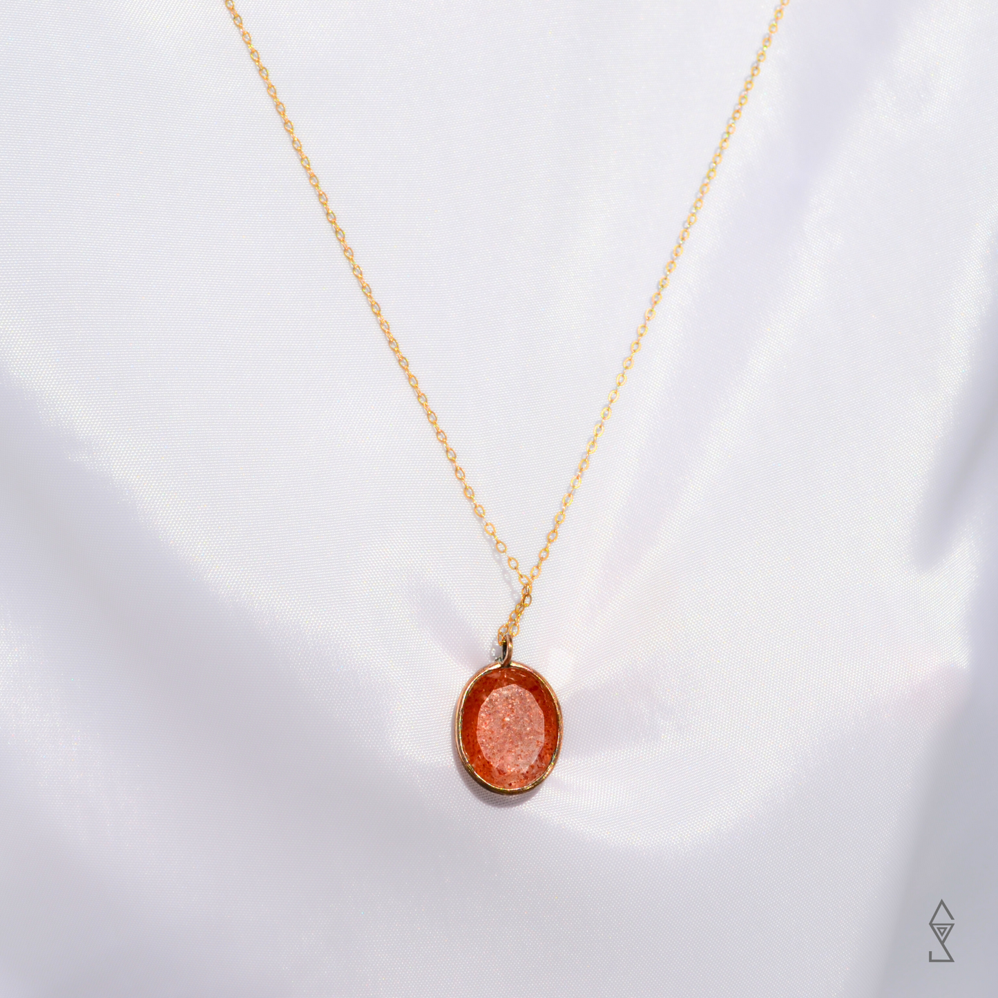 AA Grade sunstone gemstone necklace high quality 14K gold crystal jewelry Australia