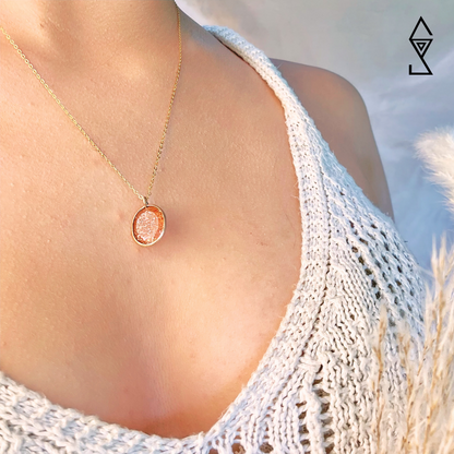 Crystals for confidence. discover your inner divinity with sticks and stoen jewelry brand faceted sunstone gemstone necklace A grade quality gemstones autralia