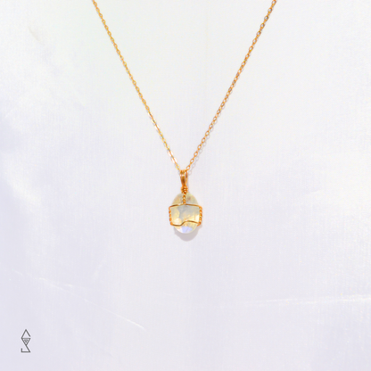 Rainbow moonstone 14k gold necklace for sale crystal jewelry australia