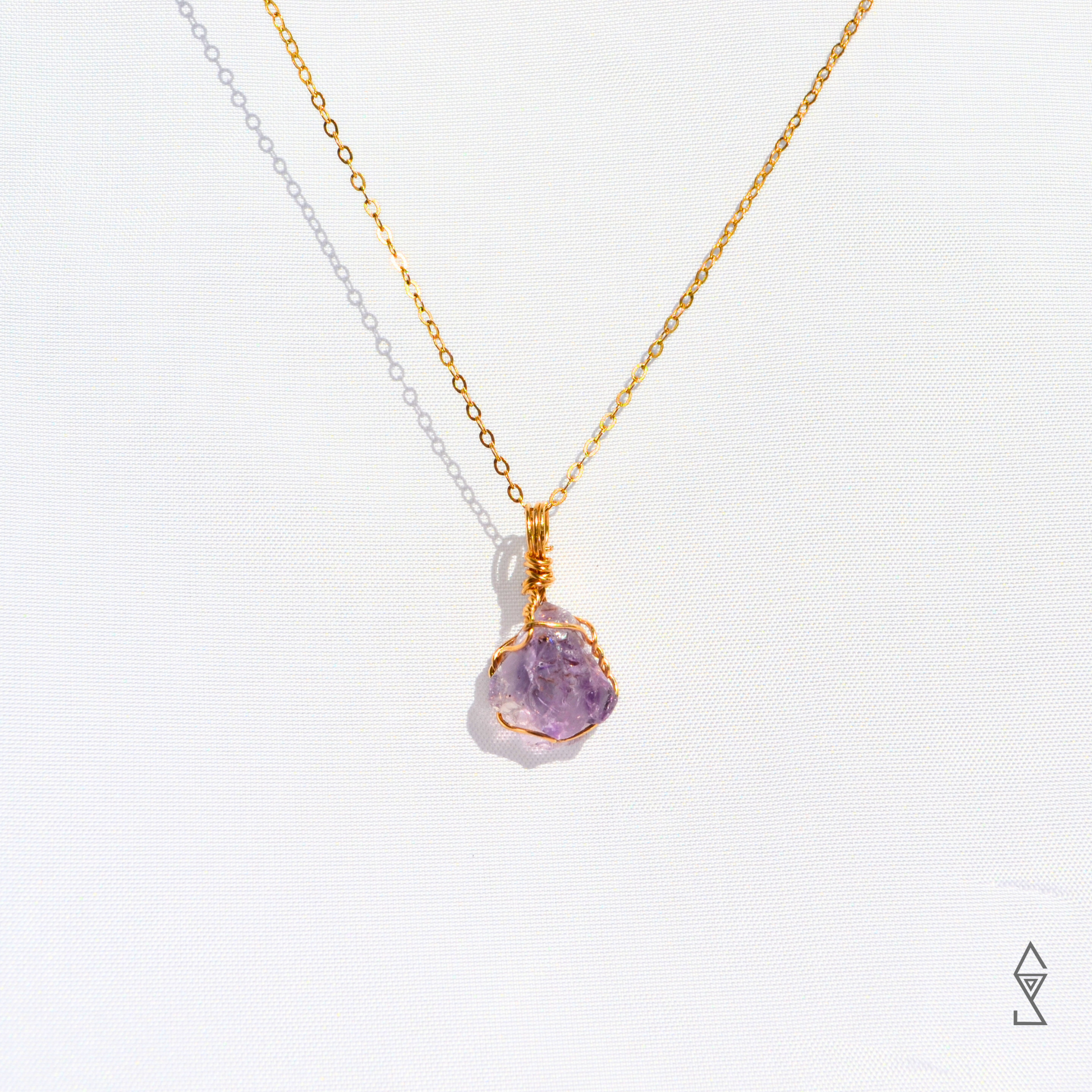 natural gold amethyst necklace crystal jewelry store Melbourne