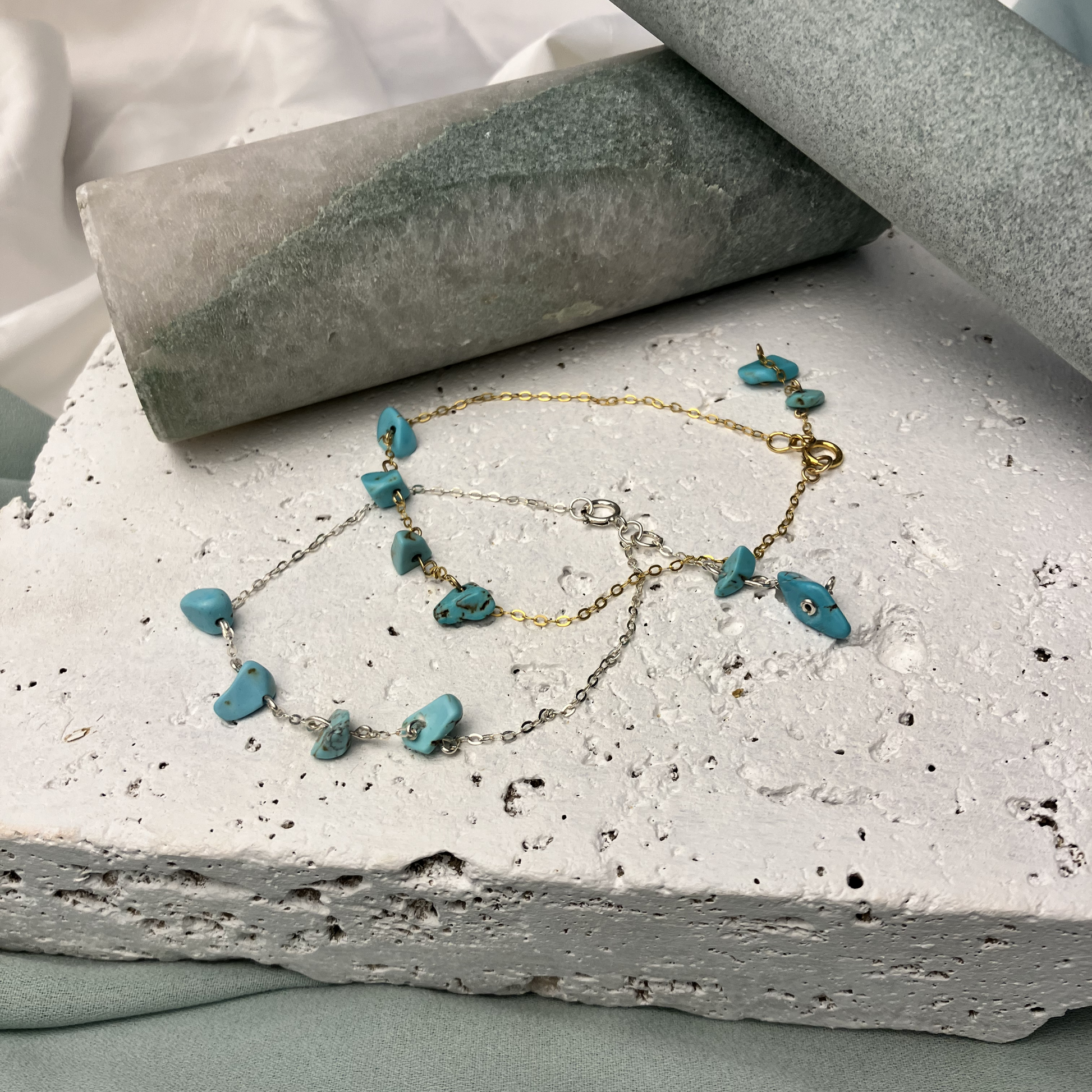 Shades of Blue Blue Howlite Crystal Bracelet