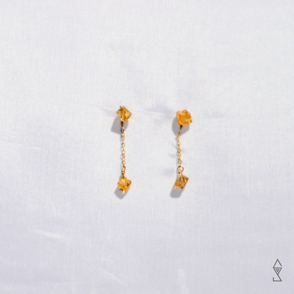 wellness and mental health jewelry for australian women featuring citrine gemstone earrings