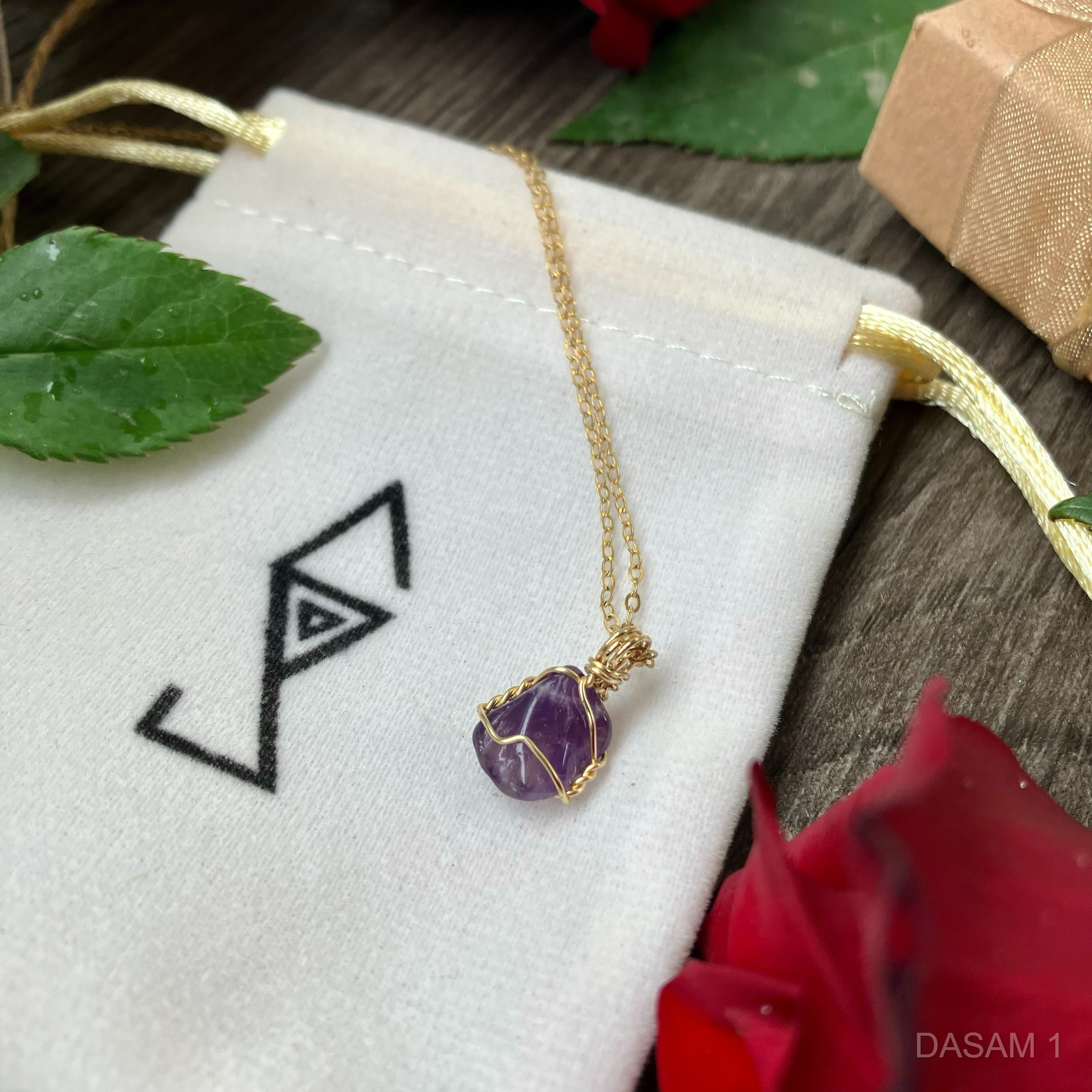 Small amethyst crystal deals necklace