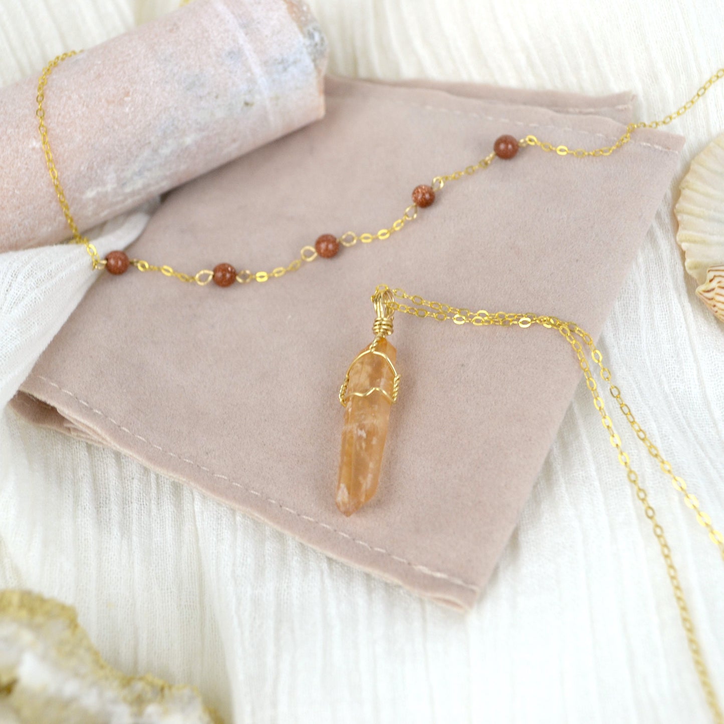 crystal jewellery gifts australia melbounr ebased crystal shop buy goldstone and orange aura quartz necklace