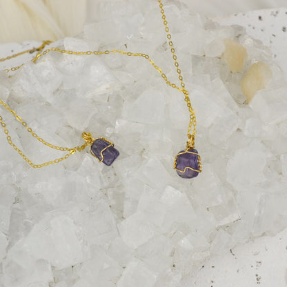 raw gemstone amethyst birthstone necklace amethyst crystal meaning and propertoes