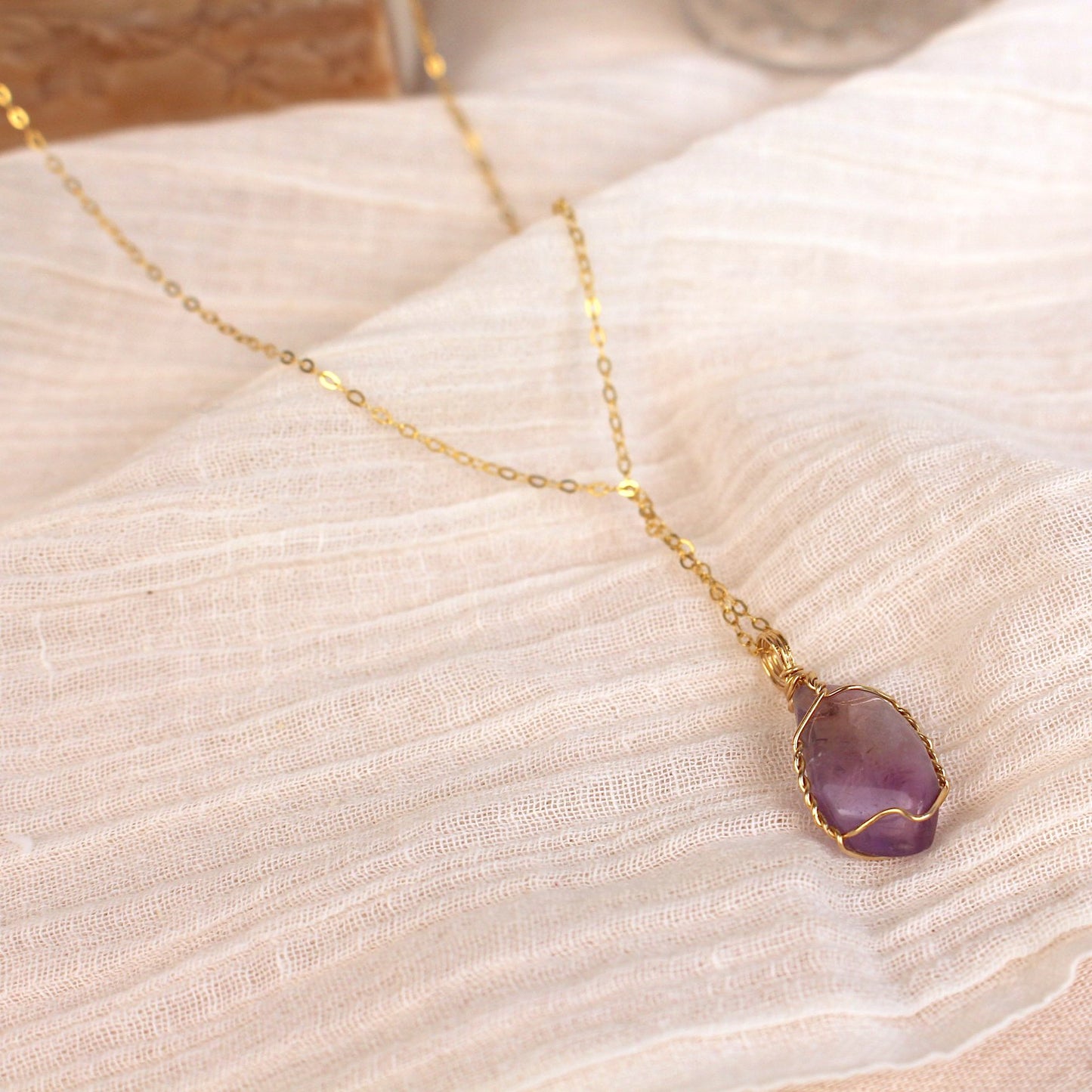 amethyst birthstone necklace