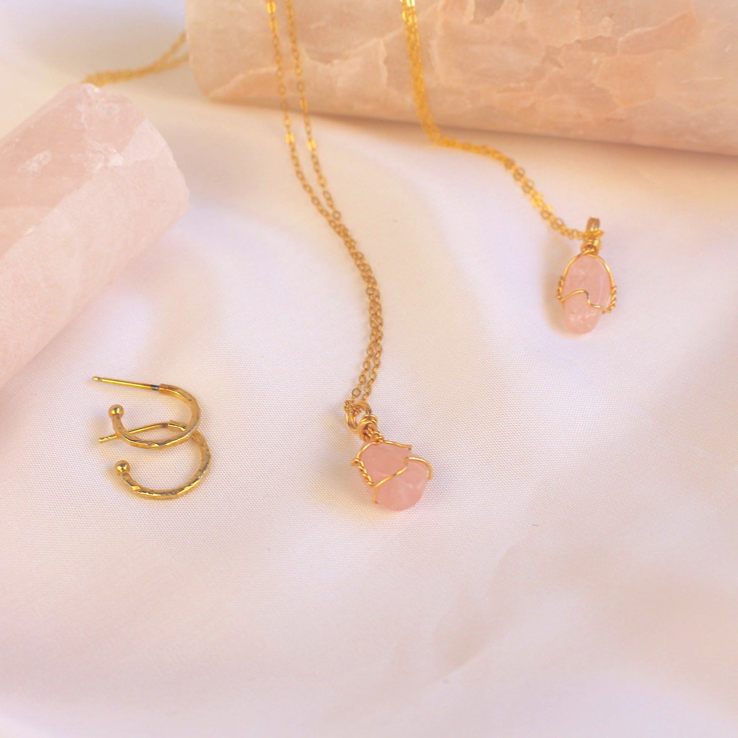 rose quartz romantic jewellery