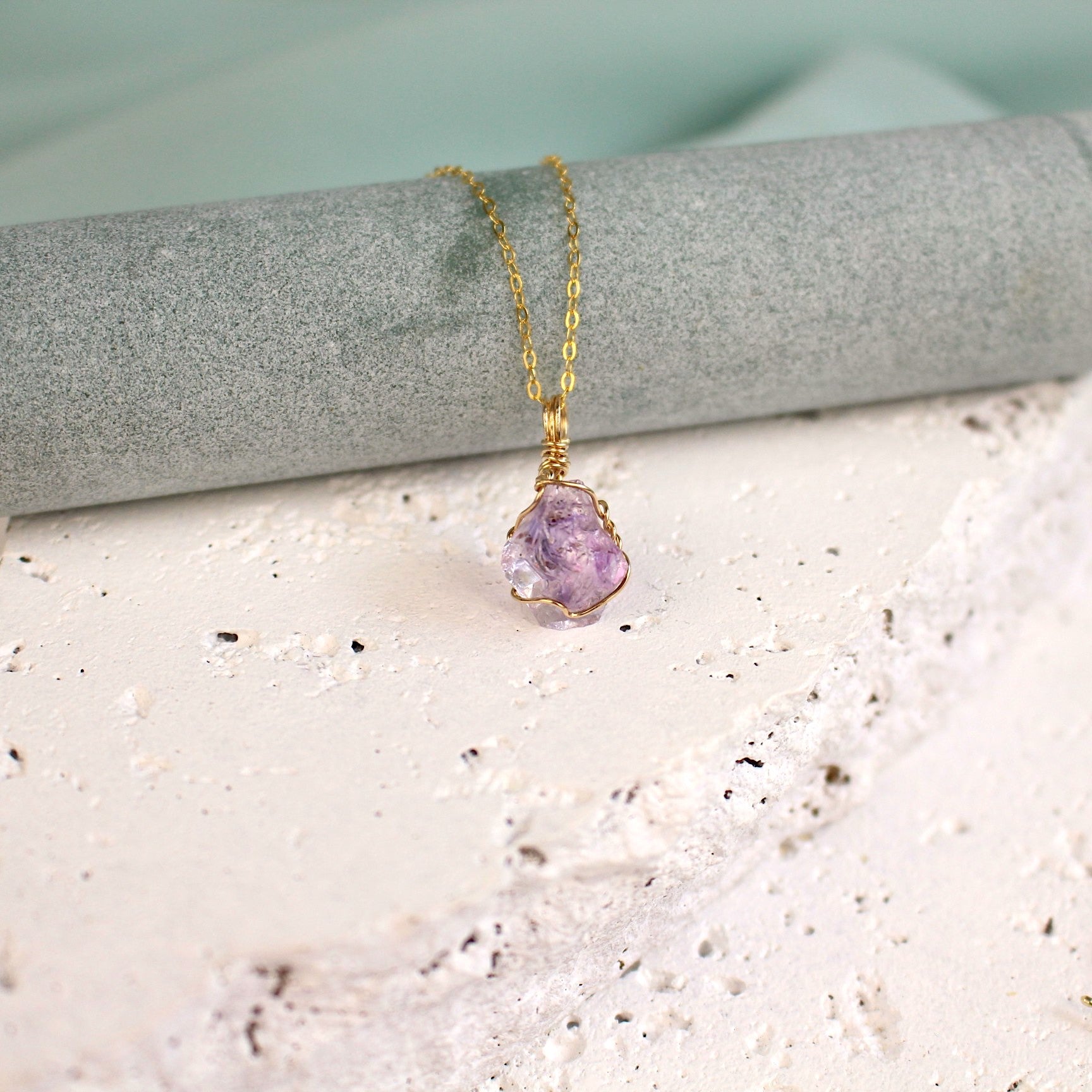 amethyst birthstone necklace