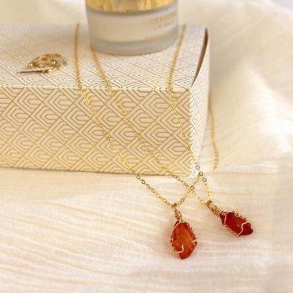 handmade carnelian necklace for creativity by Australian Crystal Store Sticks and Stones