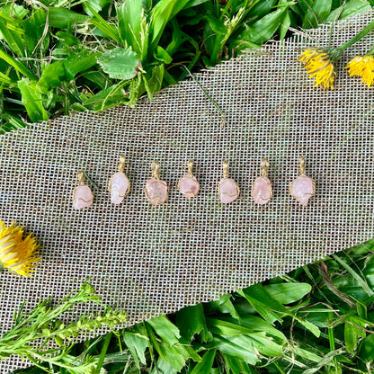 rose quartz necklace